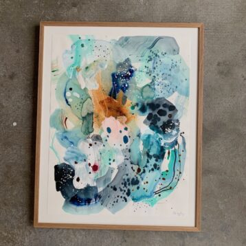 Green Parks #1 - 60x75 cm - maleri i egetræsramme
