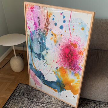 Indramning i egetræ med almindelig glas