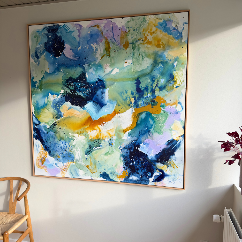 Panorama #1, i egetræsramme (140x140 cm) - Billede 14