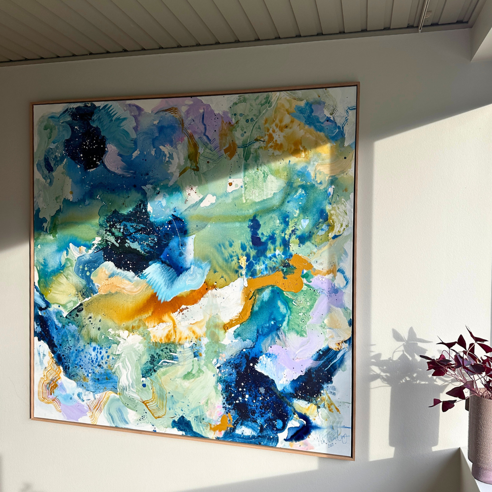 Panorama #1, i egetræsramme (140x140 cm) - Billede 16