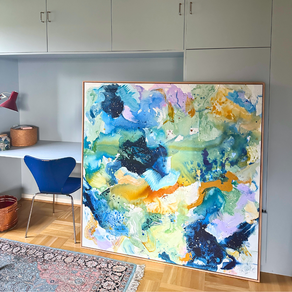 Panorama #1, i egetræsramme (140x140 cm) - Billede 17