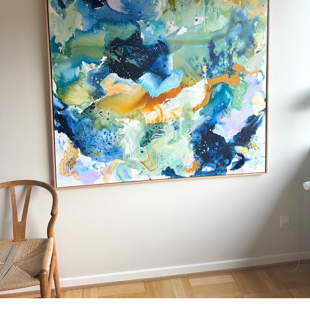 Panorama #1, i egetræsramme (140x140 cm) - Billede 3