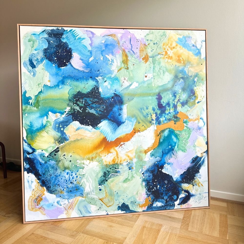 Panorama #1, i egetræsramme (140x140 cm) - Billede 9