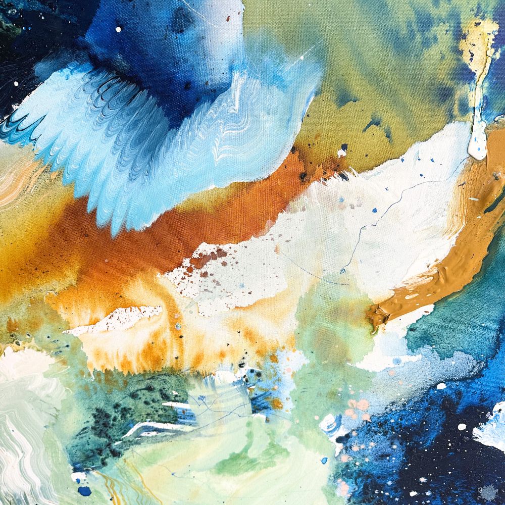 Panorama #1, i egetræsramme (140x140 cm) - Billede 4