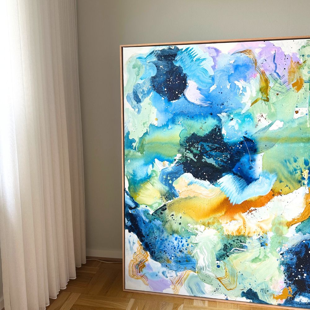 Panorama #1, i egetræsramme (140x140 cm) - Billede 21