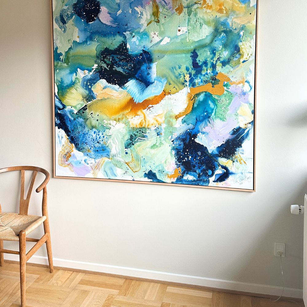 Panorama #1, i egetræsramme (140x140 cm) - Billede 10