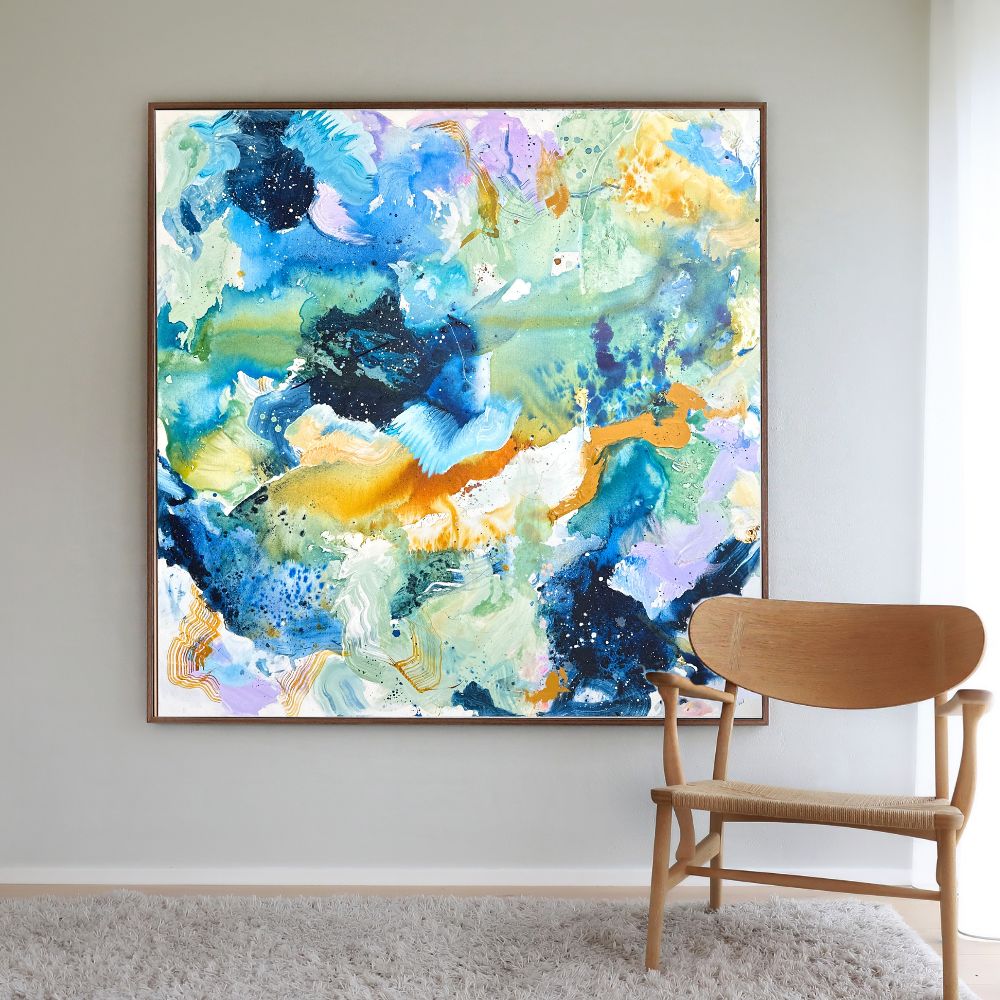 Panorama #1, i egetræsramme (140x140 cm) - Billede 13