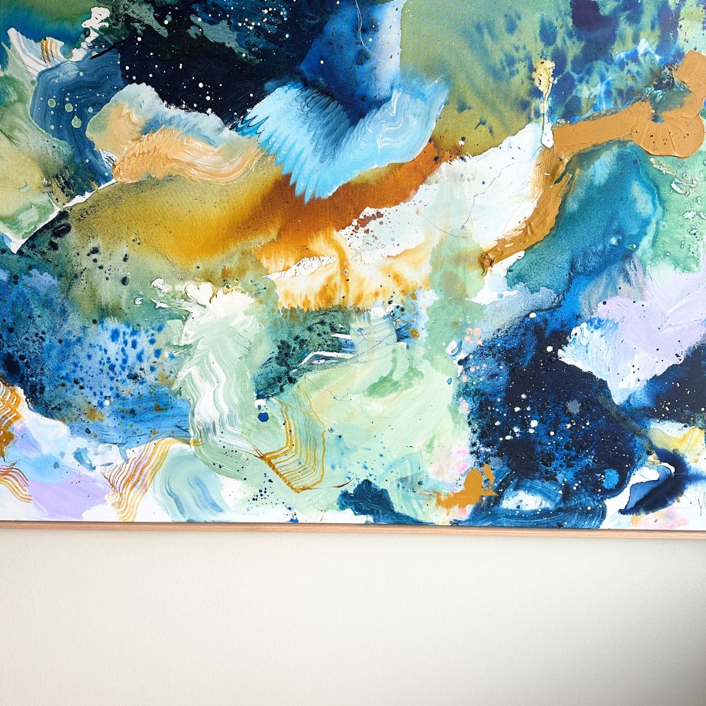 Panorama #1, i egetræsramme (140x140 cm) - Billede 12