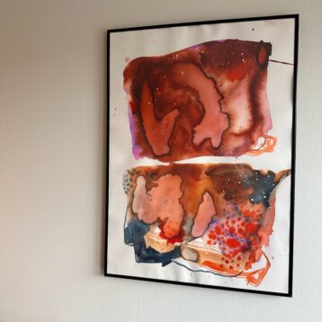 "On top" - originalt papirværk - 50x70 cm