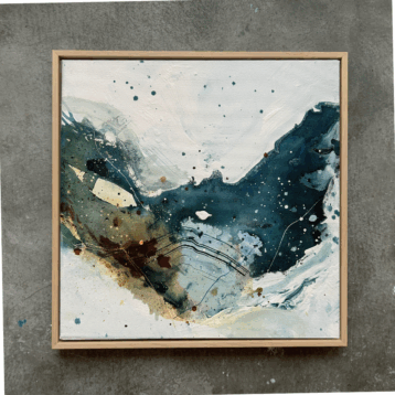 Svæveramme i massiv egetræ til dit lille maleri