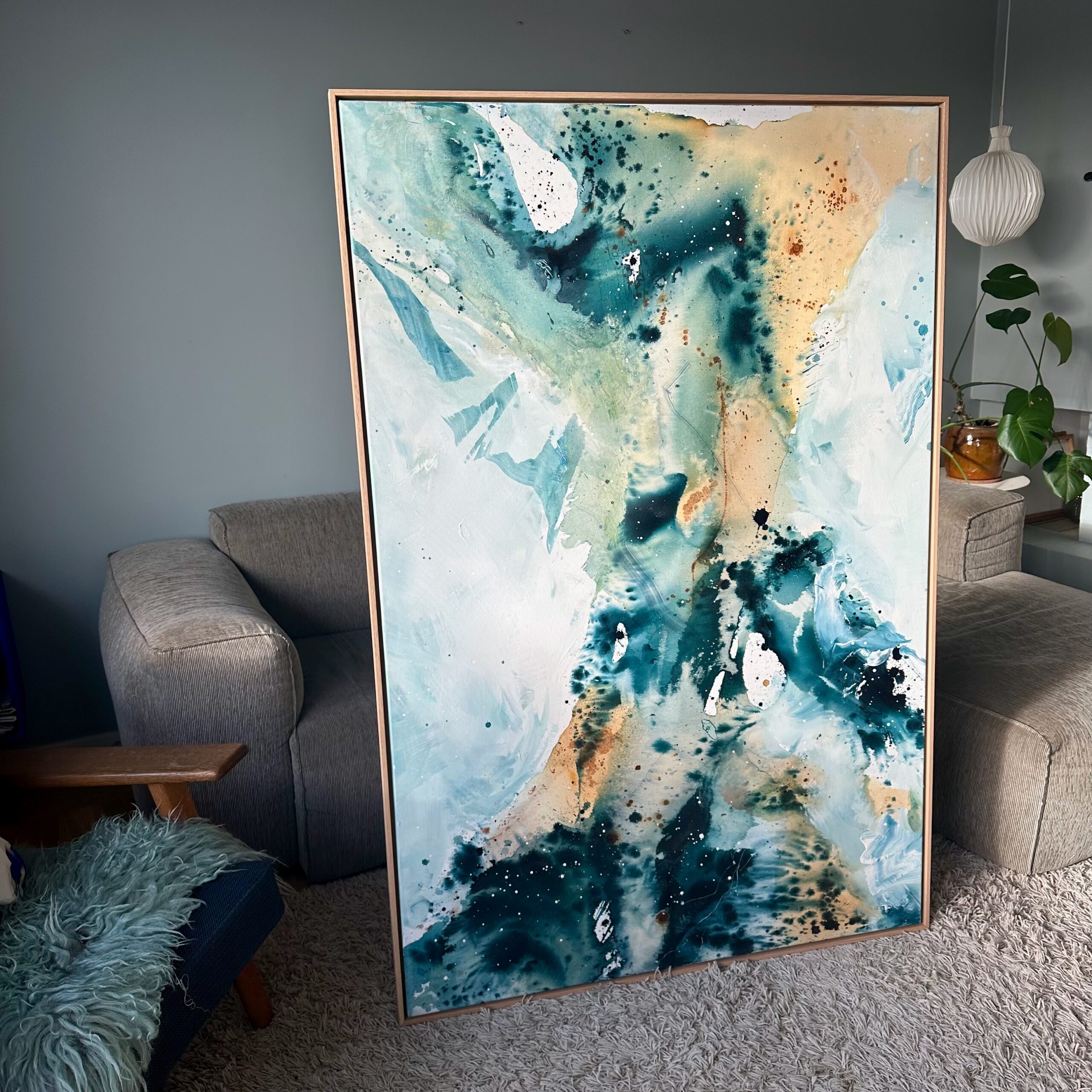 RESERVERET: Soft #8 - 100x150 cm - i ramme